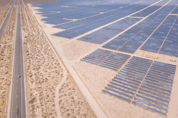 solar panels in desert